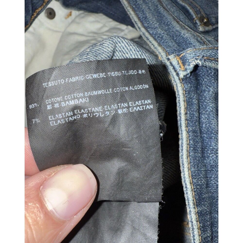 Saint Laurent Paris D05 Skinny Jeans Blue Denim Ankle Zip Italy Women 27 Stretch - Picture 14 of 14